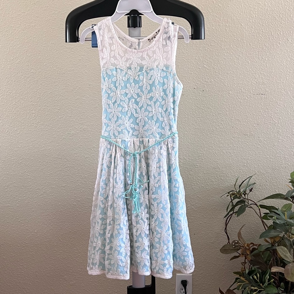 Blue dress, Size 16, knit works